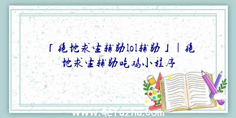 「绝地求生辅助lol辅助」|绝地求生辅助吃鸡小程序